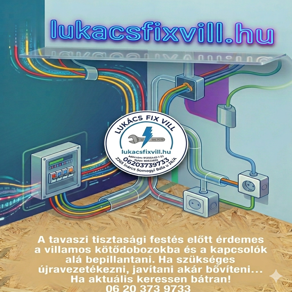 ⚡ Ne várja meg a bajt! ⚡ ​A tavaszi megújulás ne csak a falak színéről szóljon! A festés ideális alkalom arra, hogy szakemberrel nézesse át otthona „idegrendszerét”. ​Elektromos vezetékek: A régi kötések kilazulhatnak, a szigetelés elfáradhat – egy ellenőrzés megelőzheti a zárlatot vagy a tüzet. ​Villanybojler: A vízkő nemcsak a számlát növeli, de a készülék élettartamát is rövidíti. Időben elvégzett karbantartással súlyos tízezreket spórolhat meg! ​Biztonság és hatékonyság egy lépésben. Ha aktuális a felülvizsgálat, keressen bátran! ​